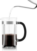 Bodum 34oz Chambord French Press Coffee Maker, High-Heat Borosilicate Glass, Polished Stainless Steel – Made in Portugal - Image 4