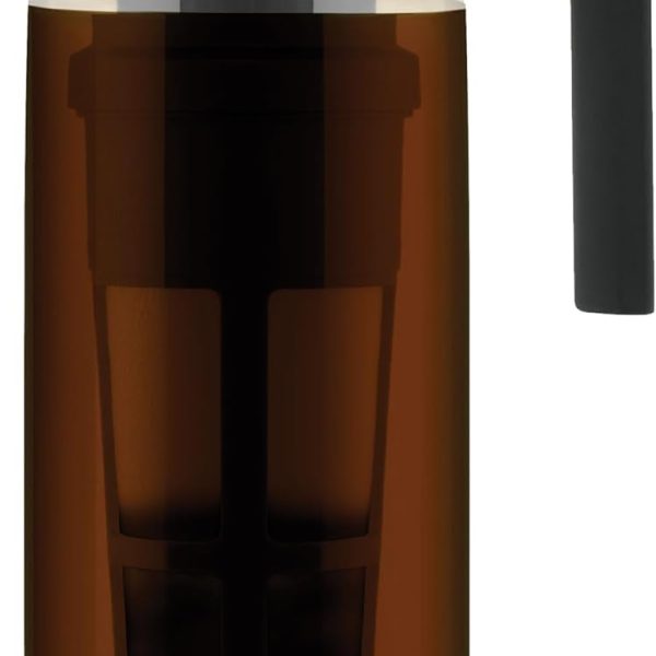 Takeya Tritan Cold Brew Coffee Maker - Airtight Pitcher with Leak-Free Lid - BPA-Free Cold Brew Maker with Silicone Handle - Dishwasher-Safe Pitcher for Homemade Cold Brew - 2 Quart, Black