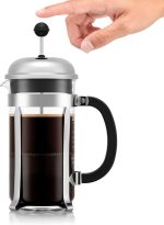 Bodum 34oz Chambord French Press Coffee Maker, High-Heat Borosilicate Glass, Polished Stainless Steel – Made in Portugal - Image 3