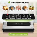 Bonsenkitchen Vacuum Sealer Machine, Precision-Compact 4-in-1 Food Sealer Machine, Multi-Functional Food Vacuum Sealer with & Accessory Hose, Bright Silver - Image 4