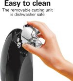 Hamilton Beach Electric Automatic Can Opener with Auto Shutoff, Knife Sharpener, Cord Storage, and SureCut Patented Technology, Extra Tall, Black - Image 2