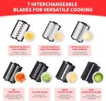 Electric Cheese Grater,7 In 1 Electric Cheese Grater for Block Cheese,250w Electric Slicer Shredder, Automatic Electric Grater,Cheese Graters Machine For Cheeses, Fruits, Vegetables - Image 3