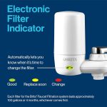 Brita Faucet Mount System, Water Faucet Filtration System with Filter Change Reminder, Reduces 99% of Lead, Made Without BPA, Fits Standard Faucets Only, Elite, Chrome, Includes 1 Replacement Filter - Image 3