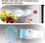 Mini Fridge with Freezer, 3.2 Cu. Ft. Small Fridges with Freezer, Refrigerators Adjustable Thermostat, Apartment Size Refrigerator with Freezers for Office, Apartment, Dorm, Kitchen, Silver - Image 2
