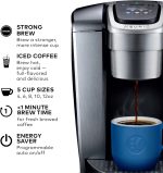 Keurig K-Elite Single Serve K-Cup Pod Coffee Maker, with Strength and Temperature Control, Iced Coffee Capability, 8 to 12oz Brew Size, Programmable, Brushed Silver - Image 5