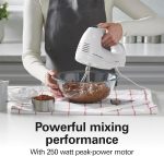 Hamilton Beach 6-Speed Electric Hand Mixer with Whisk, Traditional Beaters, Snap-On Storage Case, 250 Watts, White - Image 3