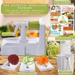 Brieftons 5-Blade Vegetable Spiralizer: Strongest-Heaviest Spiral Slicer, Best Veggie Pasta Spaghetti Maker for Low Carb/Paleo/Gluten-Free/Vegan Meals, With Extra Blade Caddy, 4 Recipe Ebooks - Image 4
