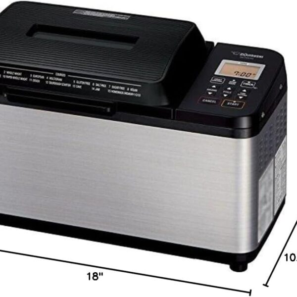 Zojirushi BB-PDC20BA Home Bakery Virtuoso Plus Breadmaker, 2 lb. loaf of bread