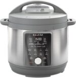 Instant Pot, 6-Quart Whisper Quiet 9-in-1 Electric Pressure Cooker, Slow Rice Steamer, Sauté, Yogurt Maker, Warmer & Sterilizer, Free App with 800+ Recipes, Stainless Steel