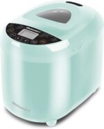 Elite Gourmet EBM8103M Programmable Bread Maker Machine 3 Loaf Sizes, 19 Menu Functions Gluten Free White Wheat Rye French and more, 2 Lbs, Mint