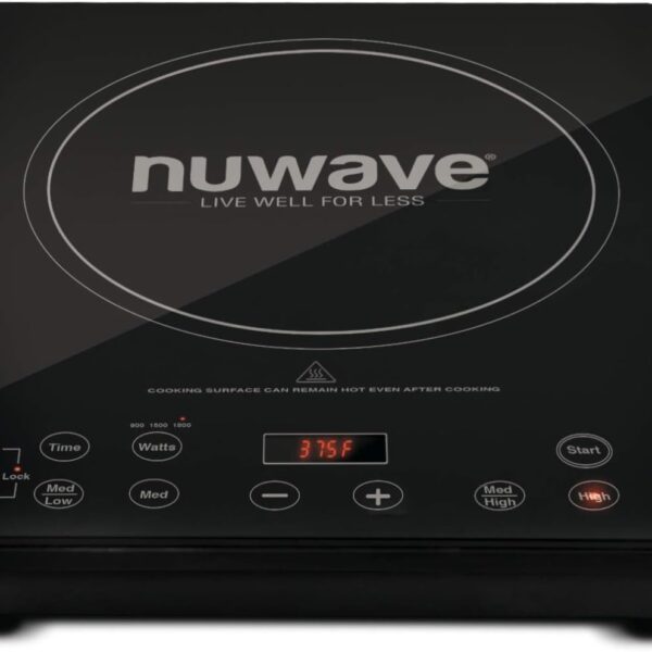 Nuwave Pro Chef Induction Cooktop, NSF-Certified, Commercial-Grade, Portable, Powerful 1800W, Large 8” Heating Coil, 94 Temp Settings 100°F - 575°F in 5°F, Shatter-Proof Ceramic Glass Surface