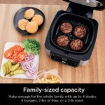 Ninja | Indoor Grill | Foodi | 5-in-1 (Grill, Air Fry, Roast, Bake, and Dehydrate | Fits up to 3lb Roast | Smoke Control System and Dishwasher Safe Parts| Black/Grey | AG301