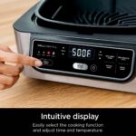 Ninja | Indoor Grill | Foodi | 5-in-1 (Grill, Air Fry, Roast, Bake, and Dehydrate | Fits up to 3lb Roast | Smoke Control System and Dishwasher Safe Parts| Black/Grey | AG301