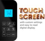 Elite Gourmet EBM8224MM Programmable 2 Lb. Bread Maker, PFAS free Ceralast™ Ceramic Pan, Touch Screen Control Panel, 19-Functions, Gluten Free, White, Wheat, Rye & more, 3 Loaf Sizes, Stainless Steel