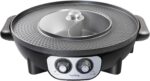 Food Party Hot Pot with Grill 2 in 1 Electric Smokeless Grill and Hotpot Pot Combo Korean BBQ Grill 110V 1700W