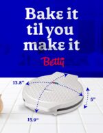 Betty Crocker Pizza Maker Plus, 12" Indoor Electric Grill, Nonstick Griddle Pan for Pizzas, Quesadillas, Tortillas, Nachos and more, 12" Electric Griddle for Delicious Meals and Snacks, White