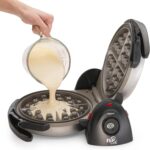 Presto 03510 Ceramic FlipSide Belgian Waffle Maker, Nonstick, Cool Touch Handles, Black