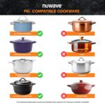 Nuwave Double Cooktop Induction Countertop Burner, Portable, 900 & 1800W, 100°F to 575°F, Large 8” Heating Coil, 50 Pre-Programmed Settings, Shatter-Proof Ceramic Glass, Built-In Safety Auto Shut Off