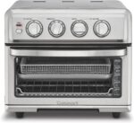 Cuisinart Air Fryer Toaster Oven with Grill, 1800W 8-1 Air Fryer Oven with Bake, Convection Bake, Grill, Broil and Warm Options, Large Capacity, 60-Minute Timer, TOA-70NAS, Stainless Steel