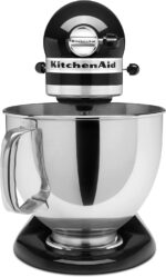 KitchenAid Artisan Series 5 Quart Tilt Head Stand Mixer with Pouring Shield KSM150PS, Onyx Black