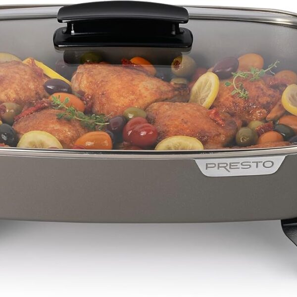 Presto 06856 16-Inch Ceramic Electric Skillet, Grey