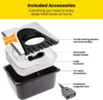 Chefman 4.5 Liter Deep Fryer w/Basket Strainer, XL Jumbo Size, Adjustable Temperature & Timer, Perfect for Fried Chicken, Shrimp, French Fries, Chips & More, Removable Oil-Container, Stainless Steel