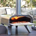 BIG HORN OUTDOORS 12" Woodfire Pizza Stone Oven, 887°F Outdoor Stainless Pizza Cooker, Portable for Party Usage, Sliver