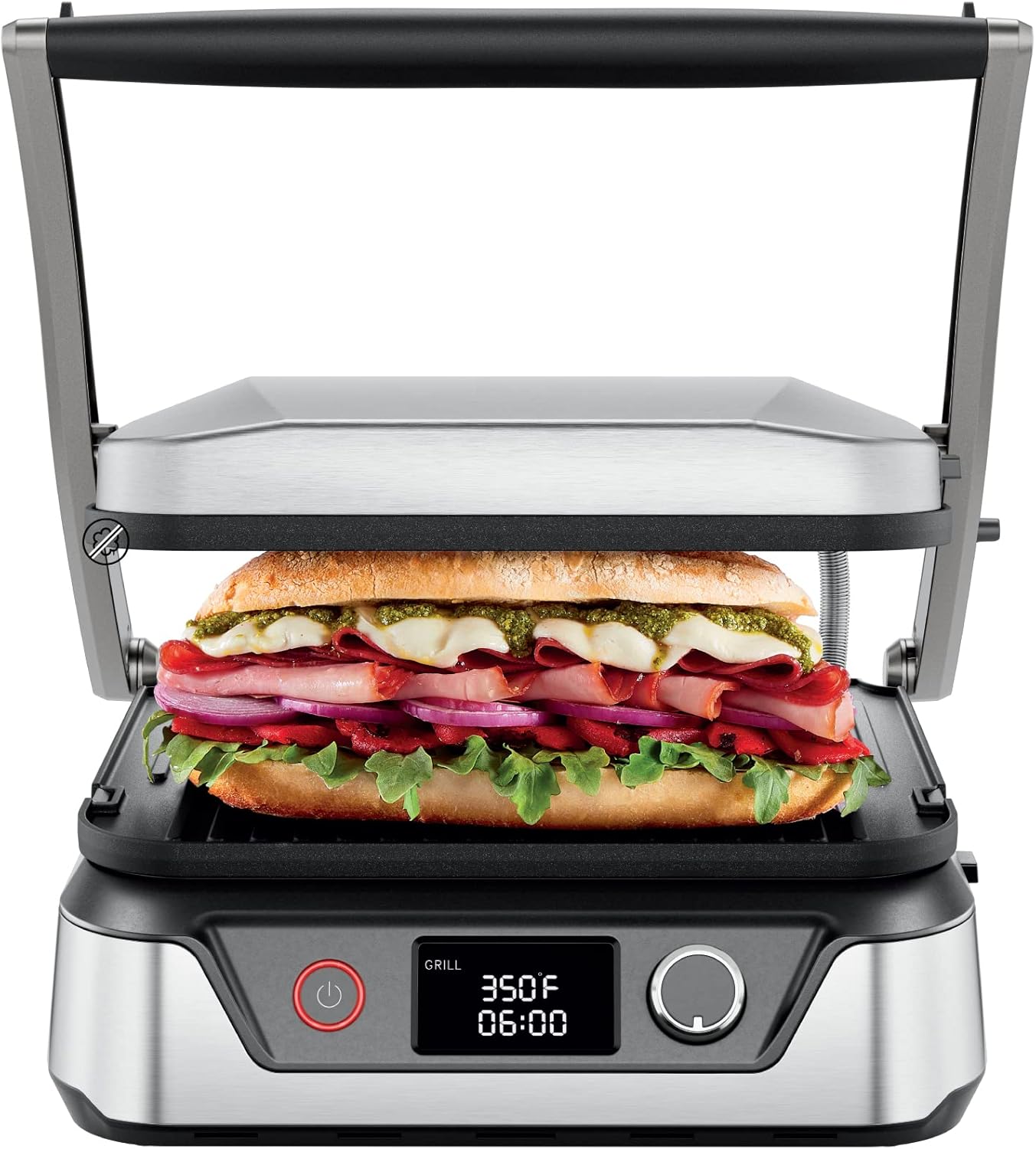 Chefman 5-in-1 Digital Panini Press Grill Sandwich Maker and Griddle Grill Combo with Removable, Reversible Dishwasher-Safe Grilling Plates, Opens 180° for Indoor BBQ /Flat Top Grill, Stainless steel Chefman 5-in-1 Digital Panini Press Grill Sandwich Maker and Griddle Grill Combo with Removable, Reversible Dishwasher-Safe Grilling Plates, Opens 180° for Indoor BBQ /Flat Top Grill, Stainless steel