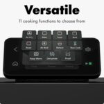 CHEF iQ MiniOven Smart Toaster Oven Air Fryer Combo, 11-in-1 Countertop Convection Oven, Bake, Broil, Air Fry, Broil, Dehydrate, 1750W, 25 Qt Capacity, Fast Cooking with Touchscreen Controls – Black