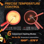 Nuwave Double Cooktop Induction Countertop Burner, Portable, 900 & 1800W, 100°F to 575°F, Large 8” Heating Coil, 50 Pre-Programmed Settings, Shatter-Proof Ceramic Glass, Built-In Safety Auto Shut Off