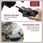 Elite Gourmet EG6203 Extra Deep 16"x13"x3.2" (10.5Qt.) Scratch Resistant, Easy Pour Spout, Dishwasher Safe, Non-stick Electric Skillet with Vented Glass Lid, Adjustable Temperature, Black