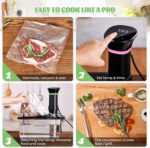 Sous Vide Machines, Sous Vide Cooker, 1000 Watts Immersion Circulators with Recipe, Accurate Temperature and Time Control