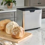 Cuisinart Bread Maker Machine, Stainless Steel Convection Bread Machine with 16 Menu Options, 3 Loaf Sizes Up to 2 Lb., 3 Crust Colors, Includes Measuring Cup, Spoon & Kneading Hook, CBK-210