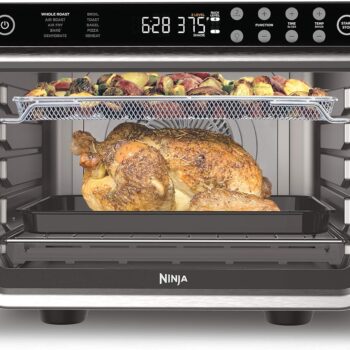 Ninja Air Fryer & Toaster Oven | Foodi Series, XL Pro Air Oven Kitchen Countertop Convection | 10-in-1 Functions | Fits a 5-lb Chicken & Sheet Pan of Vegetables | 1800 Watts | Stainless Steel | DT201