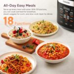 COSORI Rice Cooker 10 Cup, 24h Keep Warm, Non-stick Ceramic Inner Pot, 18 Functions Fuzzy Logic Rice Maker with Stainless Steel Steamer Basket, Sauté, Slow Cooker, Black