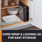 KRUPS 4-Slice Belgian Waffle Maker: Stainless Steel, 5 Browning Levels, Audible Ready Beep, Removable Plates, 1200W, Silver/Black, Large Waffle Maker Family Size, Great for Family Breakfasts