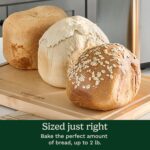 Cuisinart Bread Maker Machine, Stainless Steel Convection Bread Machine with 16 Menu Options, 3 Loaf Sizes Up to 2 Lb., 3 Crust Colors, Includes Measuring Cup, Spoon & Kneading Hook, CBK-210