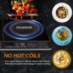 Nuwave Double Cooktop Induction Countertop Burner, Portable, 900 & 1800W, 100°F to 575°F, Large 8” Heating Coil, 50 Pre-Programmed Settings, Shatter-Proof Ceramic Glass, Built-In Safety Auto Shut Off