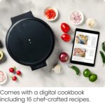 Chefman Everything Maker & Pizza Oven – 1440W Countertop Electric Pizza Maker with 12” Nonstick Cooking Plates, Plus Makes Quesadillas, Omelettes and More, with Indicator Lights and Vertical Storage