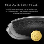 HexClad Hybrid Nonstick 10-Quart Stockpot with Tempered Glass Lid, Stay-Cool Handles, Dishwasher-Friendly, Oven-Safe Up to 900°F, Induction Ready, Compatible with All Cooktops