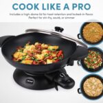 Aroma Housewares AEW-307 Electric Wok, 5 Qt, Black.