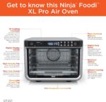 Ninja Air Fryer & Toaster Oven | Foodi Series, XL Pro Air Oven Kitchen Countertop Convection | 10-in-1 Functions | Fits a 5-lb Chicken & Sheet Pan of Vegetables | 1800 Watts | Stainless Steel | DT201
