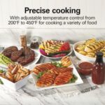 Hamilton Beach Electric Indoor Searing Grill with Viewing Window & Adjustable Temperature Control to 450F, 118 sq. in. Surface Serves 6, PFAS-Free Removable Nonstick Grate, Stainless Steel