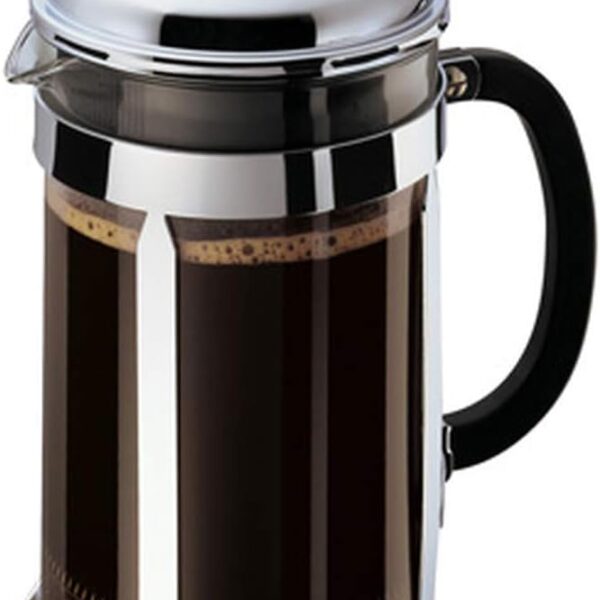 Bodum 51oz Chambord French Press Coffee Maker, High-Heat Borosilicate Glass, Polished Stainless Steel