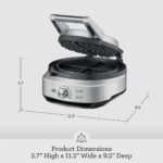 Breville No-Mess Classic Waffle Maker BWM520XL, Brushed Stainless Steel