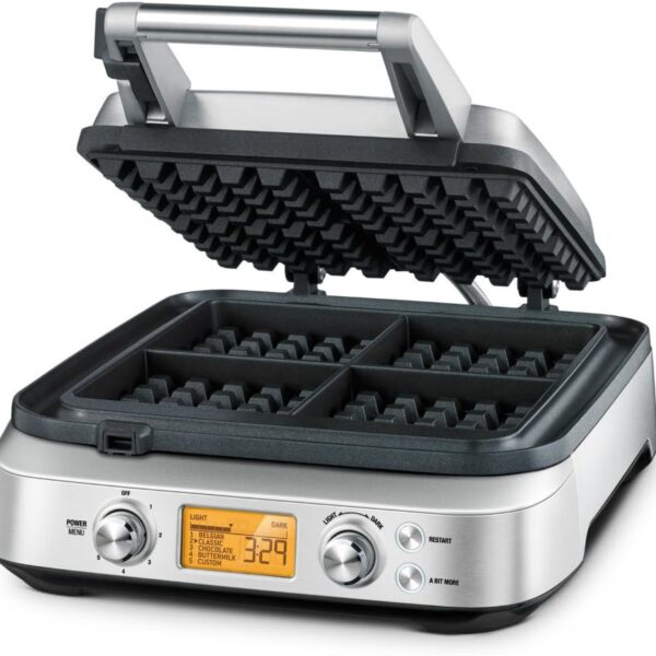 Breville BWM640XL Smart 4-Slice Waffle Maker, Silver