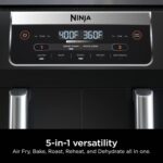 Ninja Foodi DZ090C 5-in-1, 6-qt. 2-Basket Air Fryer with DualZone Technology, Black