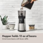 OXO Brew Conical Burr Coffee Grinder - Silver, Stainless Steel Burrs, One-Touch Automatic Smart Grind