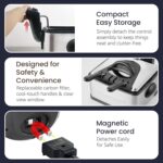 Elite Gourmet EDF434 Electric Deep Fryer 4.5 Quart Oil Capacity with Temperature Knob, 2 Baskets, Powerful 1700 Watts, Lid with Anti-Odor Filter & Viewing Window, Stainless Steel