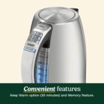 Cuisinart PerfecTemp 1.7-Liter Electric Kettle, Cordless Electric Tea Kettle, 1500W for Fast Heat-Up, 6 Preset Temperatures, 30-Minute Keep Warm, Stay Cool Nonslip Handle, CPK-17P1